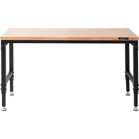 VEVOR Workbench A3 Steel Work Bench For Garage max. 1500W Heavy Duty Workbench 220lbs Weight Capacity 0.47" Bench top Thickness Hardwood Workbench 1.5