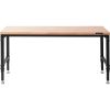 VEVOR Adjustable Workbench, 72" L X 25" W Garage Worktable with Universal Wheels, 28-39.5" Heights & 3000 LBS Load Capacity