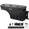 VEVOR Truck Bed Storage Box, Lockable Lid, Waterproof ABS Wheel Well Tool Box 6.6 Gal/20 L with Password Padlock, Compatible with Tundra 2007-2021