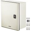 VEVOR Fiberglass STELL Enclosure, 12 x 10 x 6'' NEMA 4X Fiberglass Electrical Box, IP66 Waterproof & Dustproof, Outdoor/Indoor Electrical Junction Box