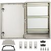 VEVOR NEMA Steel Enclosure, 24 x 16 x 9'' NEMA 4X Fiberglass Electrical Box, IP66 Waterproof & Dustproof, Outdoor/Indoor Electrical Junction Box