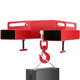 VEVOR Forklift Lifting Hook, 6600lbs Capacity Forklift Lifting Hoist, Red Forklift Mobile Crane with Swivel Hook and Two Large T-Screws