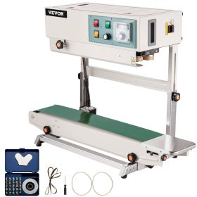 VEVOR Continuous Band Sealer FR-900, Vertical Automatic Continuous Sealing Machine with Digital Temperature Control