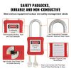 VEVOR Electrical Lockout Tagout Kit, 26 PCS Safety Loto Kit Includes Padlocks, Hasps, Tags, Nylon Ties, and Carrying Bag