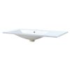 36" Single Bathroom Basin Sink, Left Offset Sink Vanity Top Only, 3-Faucet Holes, Resin