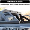 VEVOR Truck Roll Bar Chase Rack Adjustable with 6 Amber Auxiliary Side Marker Lamps, Universal Fit for Pickup Trucks