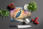 Blue Heron Setting Sun Glass Cutting Board Decorative Tempered Glass Kitchen Cutting and Serving Board Large Size Chopping Board