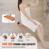 VEVOR Folding Teak Shower Seat, 20.1" x 13.2" Unfolded, Wall Mounted Fold Up Shower Bench with 440 lbs Load Capacity