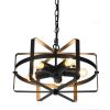 5-Light Metal Drum Shape Industrial Pendant Light