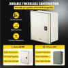 VEVOR Fiberglass STELL Enclosure, 12 x 10 x 6'' NEMA 4X Fiberglass Electrical Box, IP66 Waterproof & Dustproof, Outdoor/Indoor Electrical Junction Box