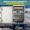 VEVOR NEMA Steel Enclosure, 24 x 16 x 9'' NEMA 4X Fiberglass Electrical Box, IP66 Waterproof & Dustproof, Outdoor/Indoor Electrical Junction Box